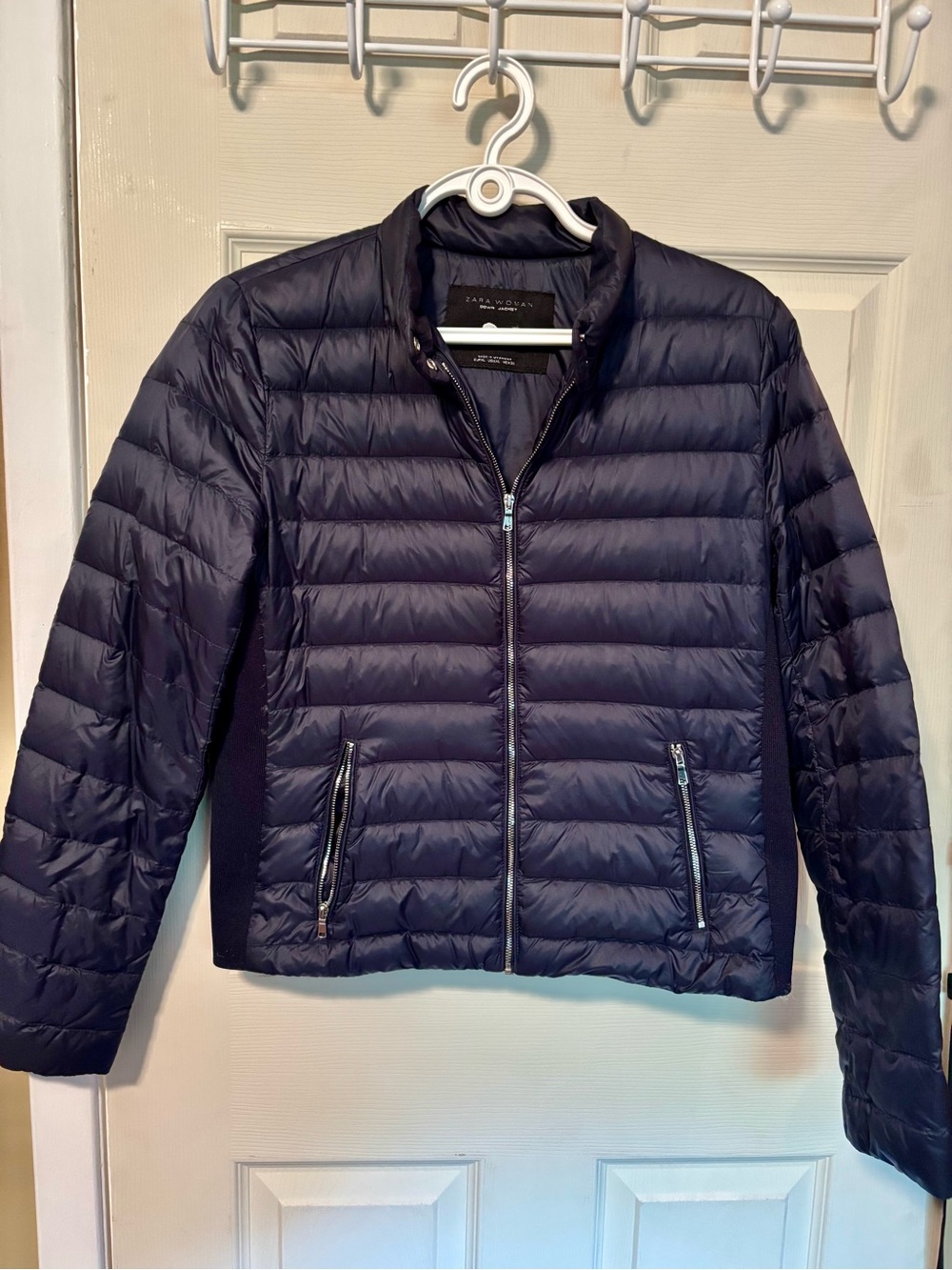 Zara Woman Navy Down Jacket
